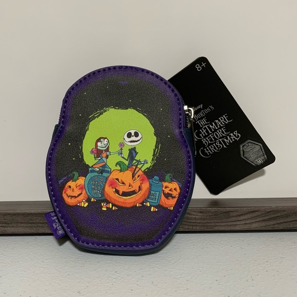 Loungefly Nightmare Before Christmas Jack & Sally Mini Backpack & Coin Purse - Picture 8 of 14